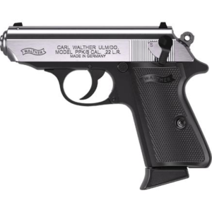 WALTHER PPK/s Handgun .22 LR 10rd Magazine 3.3" Threaded Barrel Two-Tone Black Stainless