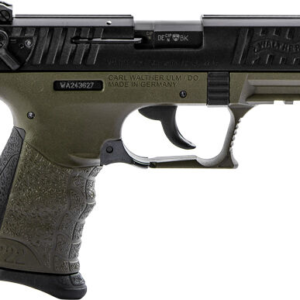 WALTHER P22Q MILITARY 22LR 3.4″ 2-TONE BLK SLIDE/OD GREEN